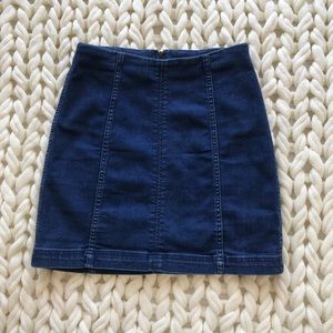 Free people denim panel skirt